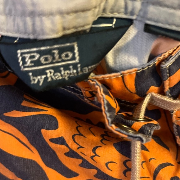 Polo Ralph Lauren navy and orange goldfish swim trunks  sz 36 - Picture 4 of 9